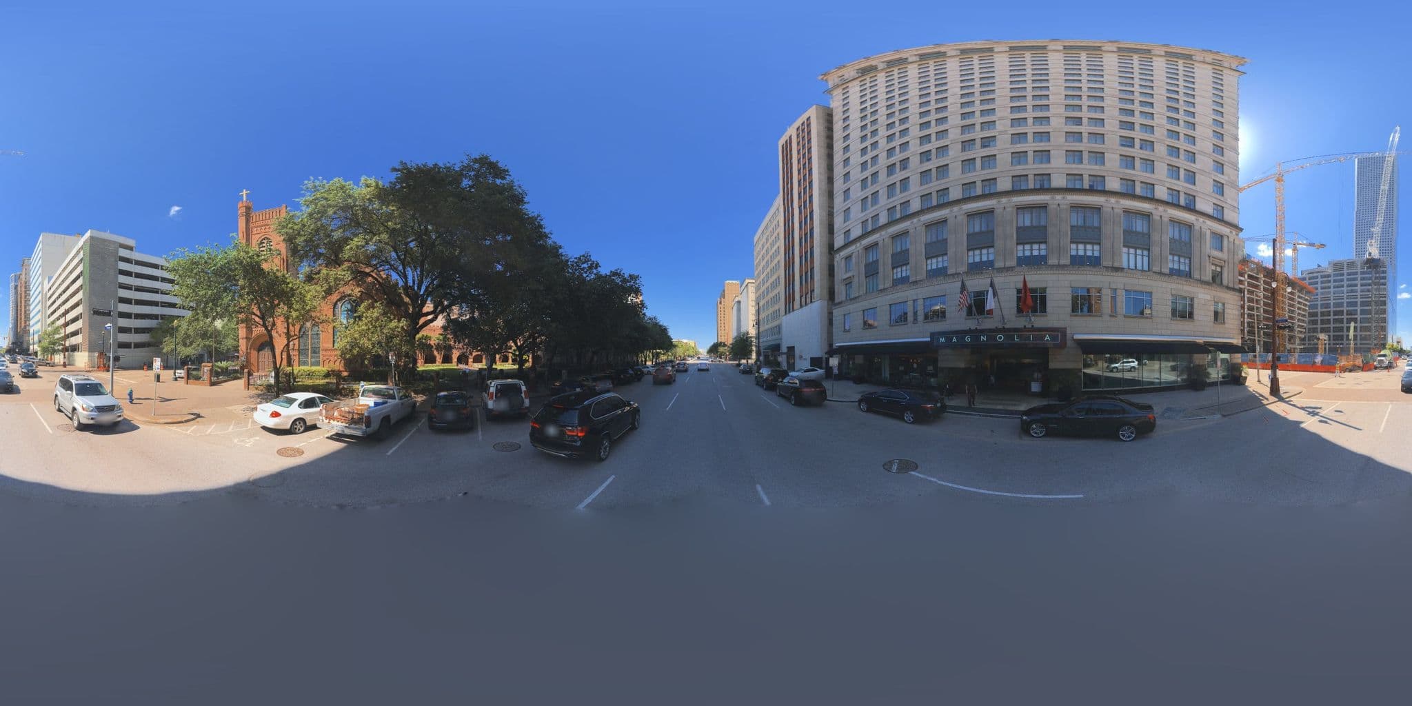 Street view near Magnolia Hotel Rooftop Pool, Houston — © microsoft (CC BY-SA · Mapillary)