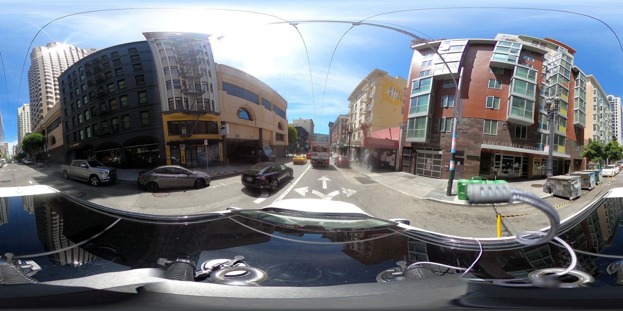 Street view near Parc 55 Wyndam Room 524, Chinatown — © GoProMAX3M (CC BY-SA · Mapillary)