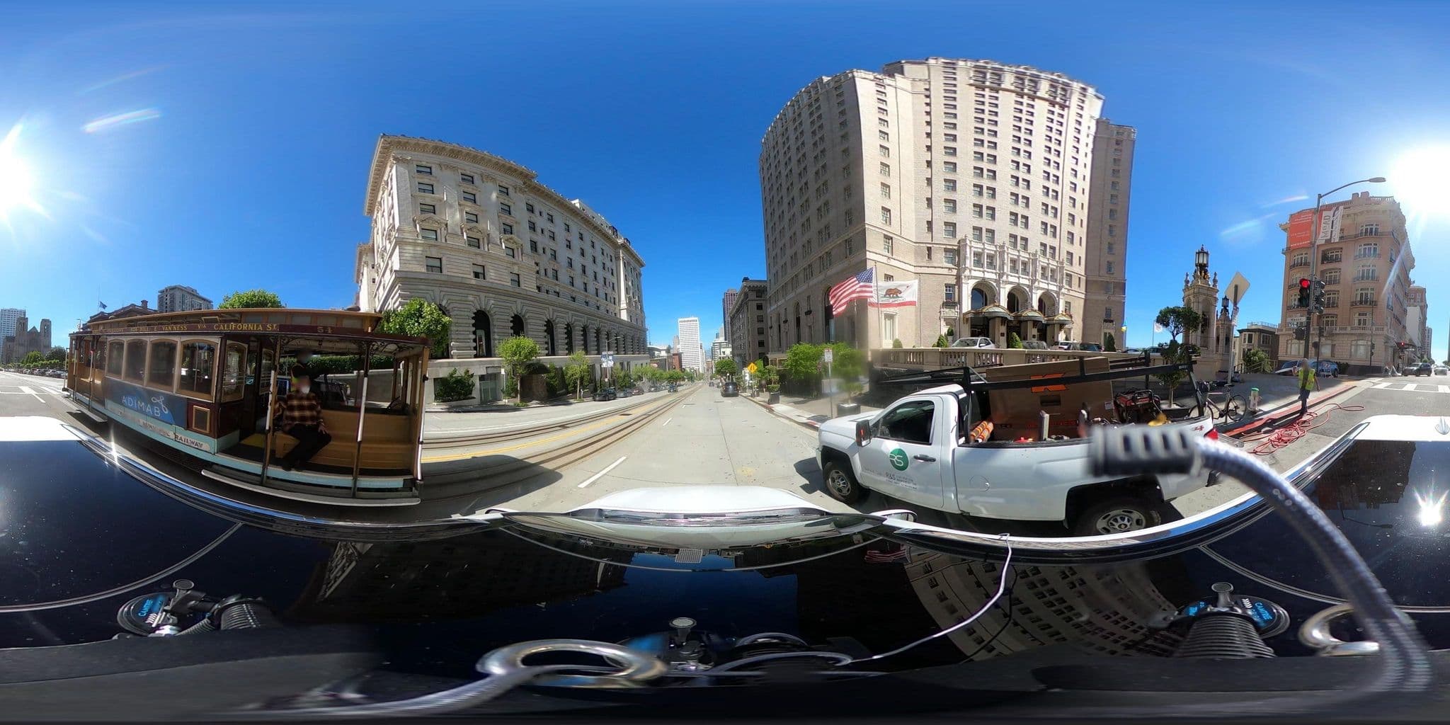 Street view near 14th Floor at Mark Hopkins, Chinatown — © GoProMAX3M (CC BY-SA · Mapillary)