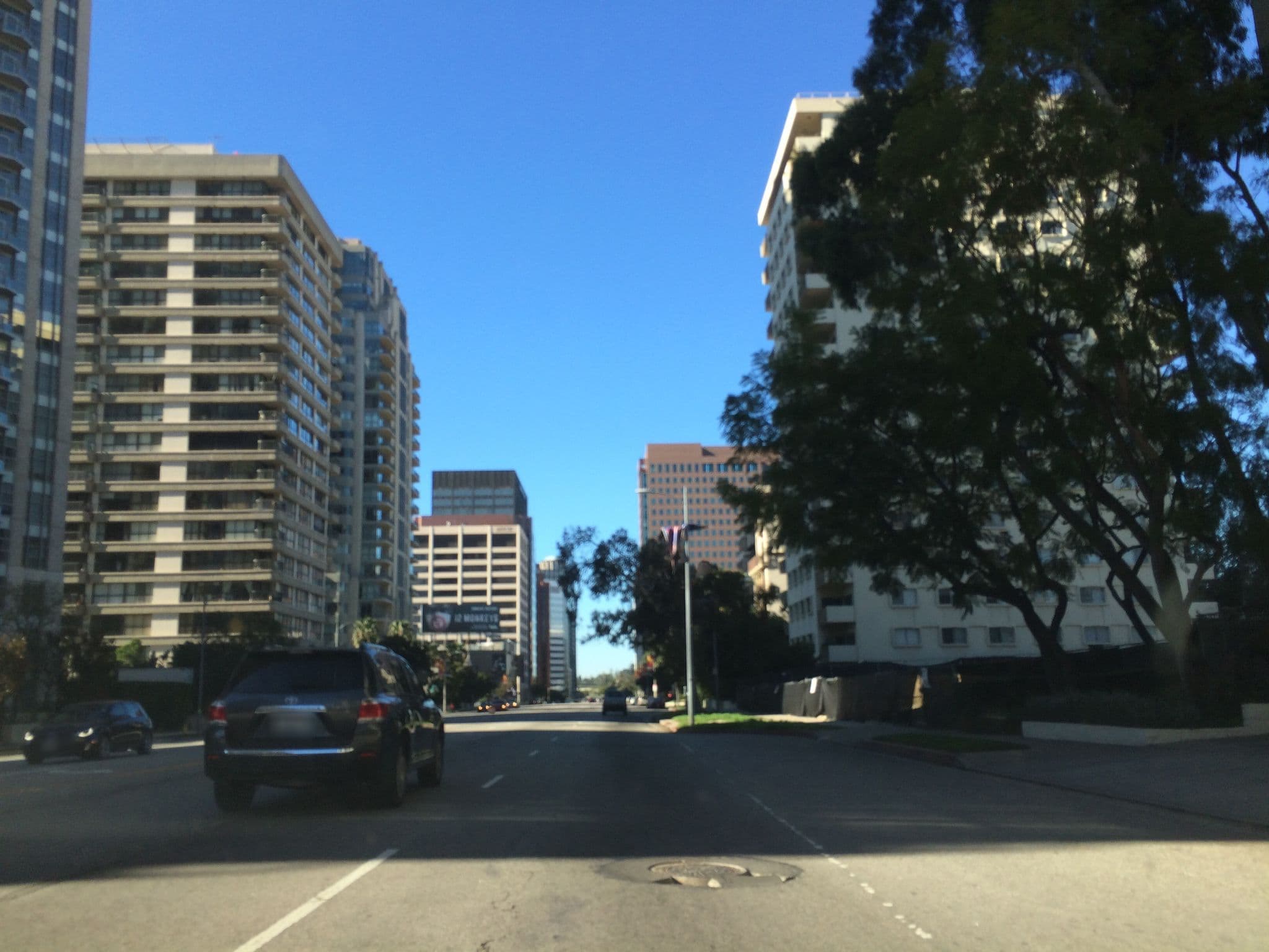 Street view near The W, Century City — © gyllen (CC BY-SA · Mapillary)