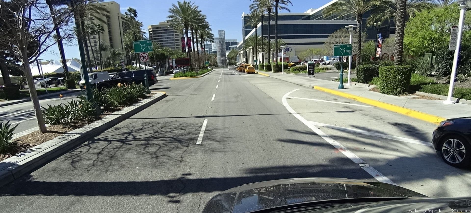 Street view near Hilton bell desk, Garden Grove — © marker_geo (CC BY-SA · Mapillary)