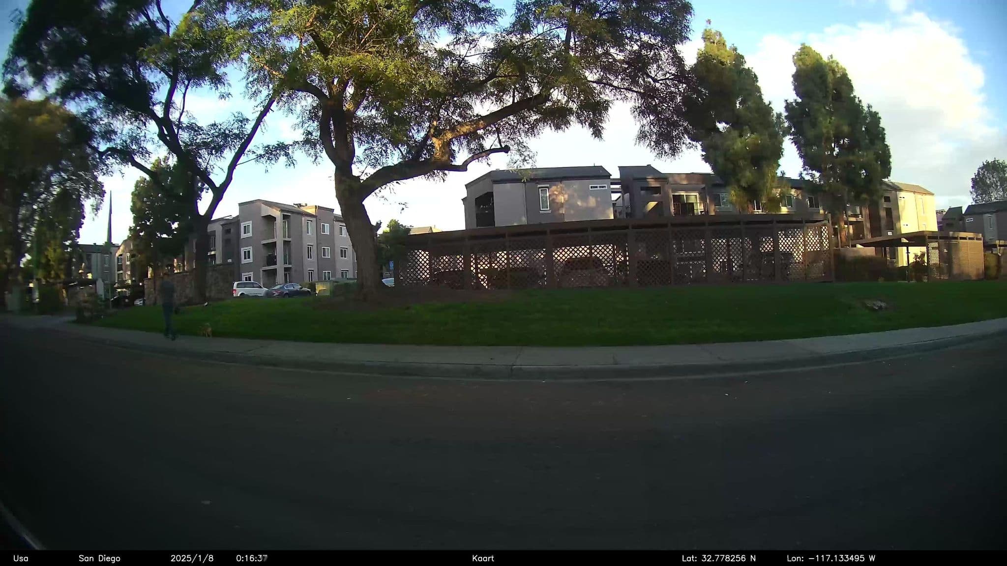 Street view near The Doving Palace, San Diego — © GoProMAX3M (CC BY-SA · Mapillary)