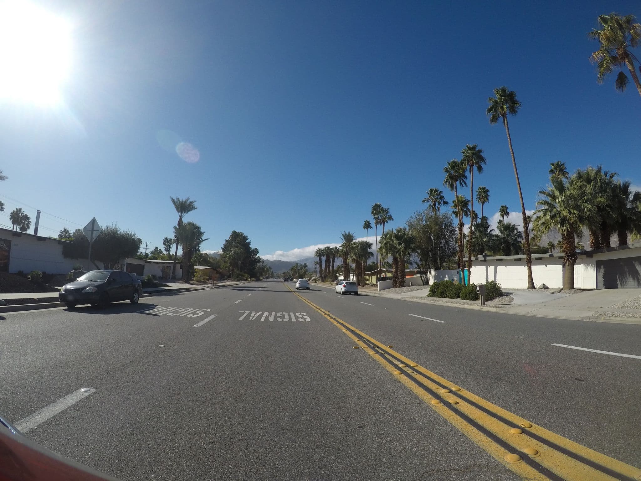 Street view near The Pink Door House, Palm Springs — © chrisbeddow (CC BY-SA · Mapillary)