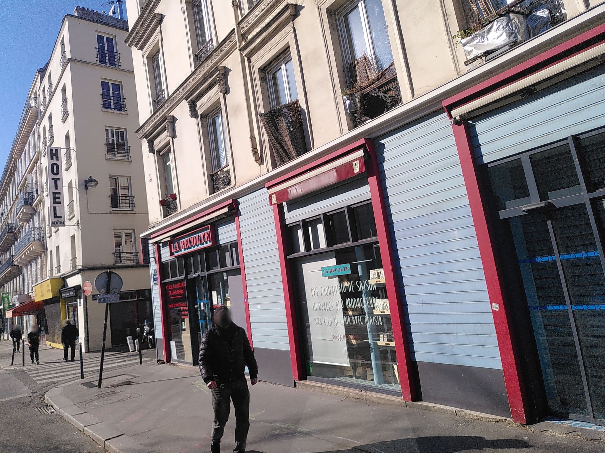 Street view near Hôtel Bertha, Paris 17 Batignolles-Monceau — © britze (CC BY-SA · Mapillary)