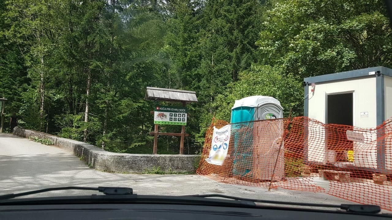 Street view near Koča pri izviru Soče, Kranjska Gora — © mik007 (CC BY-SA · Mapillary)