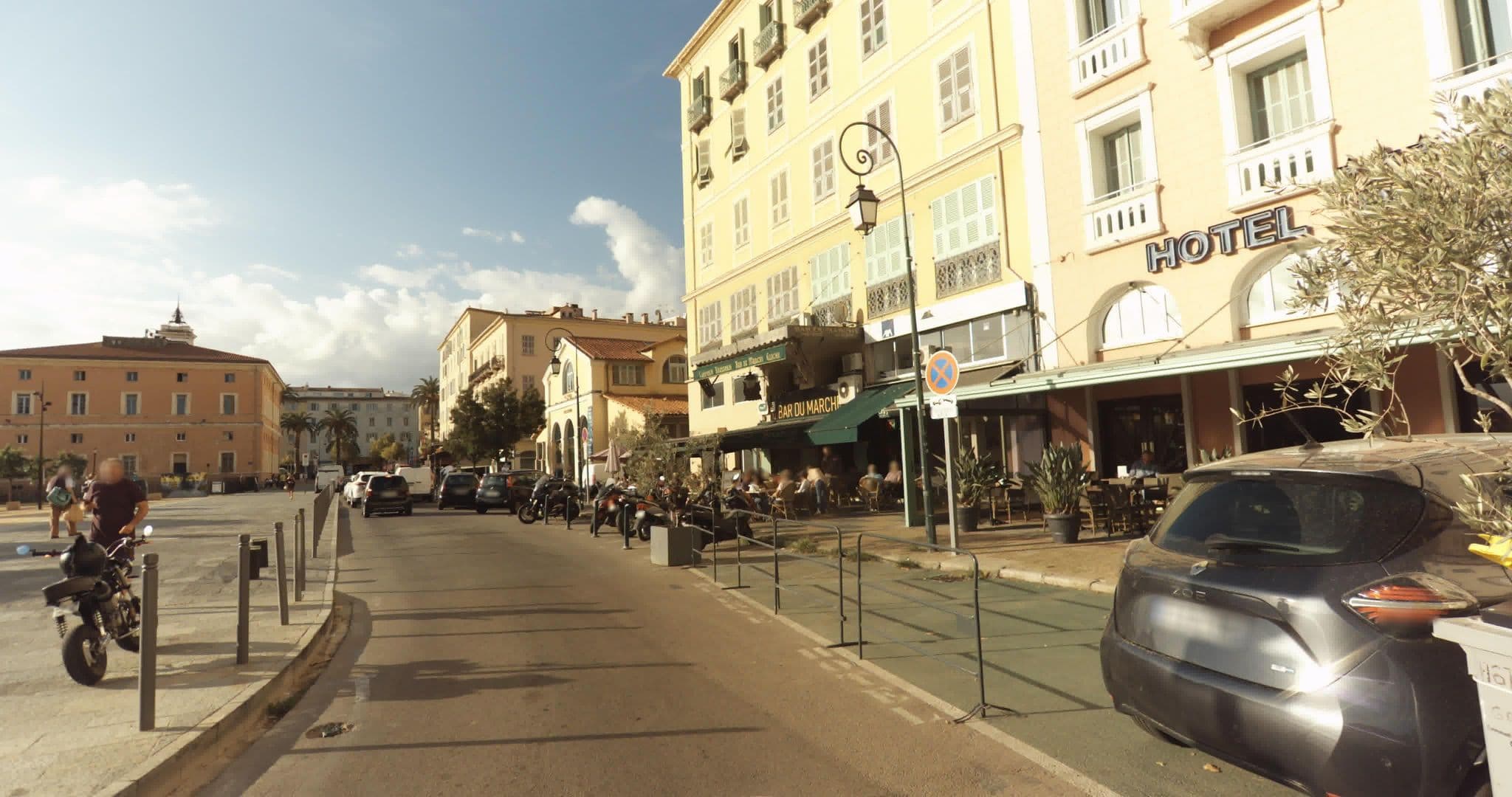 Street view near Hôtel du Golfe, Ajaccio — © sogefi (CC BY-SA · Mapillary)