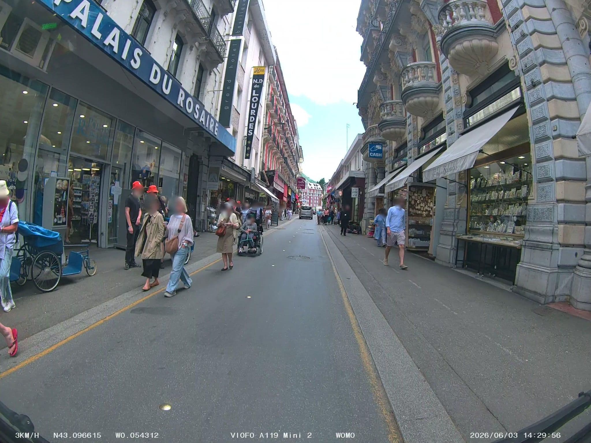 Street view near Grand Hotel Moderne Lourdes, Lourdes — © soulcover (CC BY-SA · Mapillary)