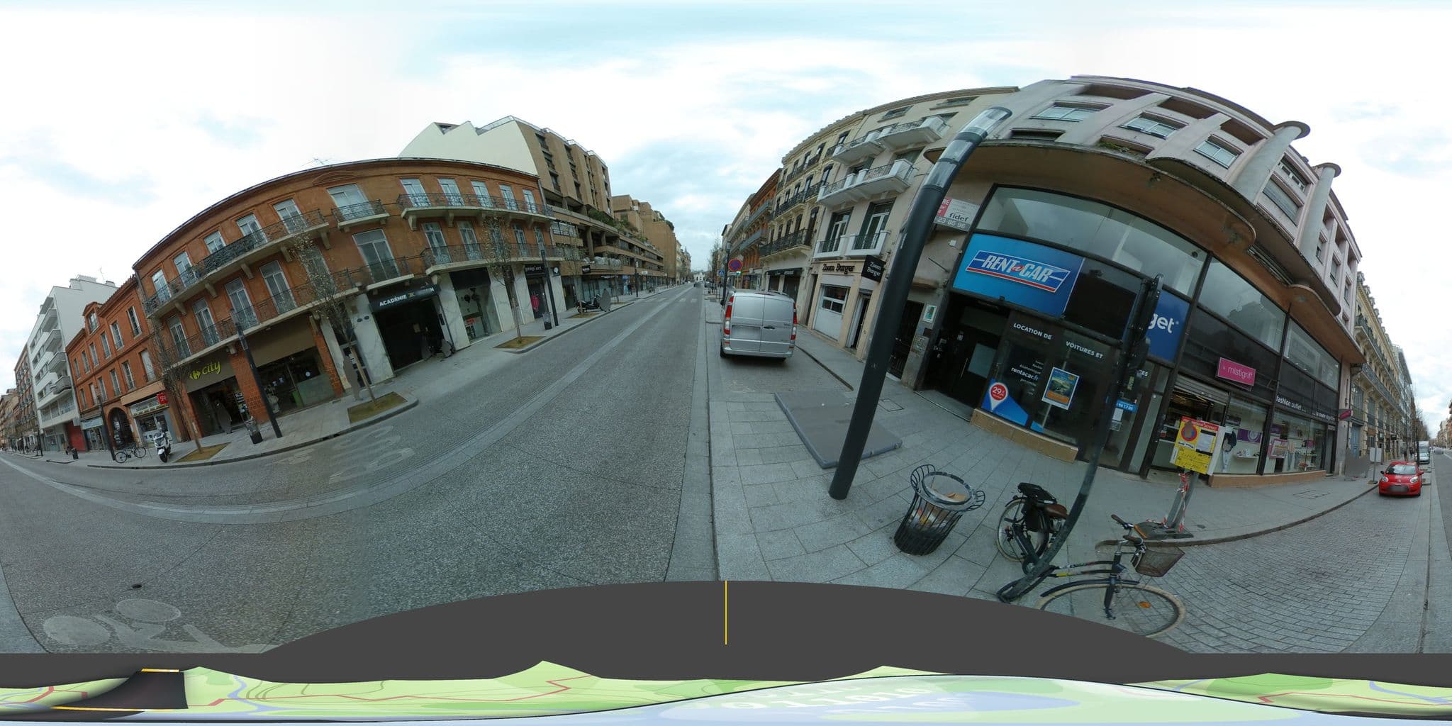 Street view near Le Bayard Jaune, Toulouse — © tyndare (CC BY-SA · Mapillary)