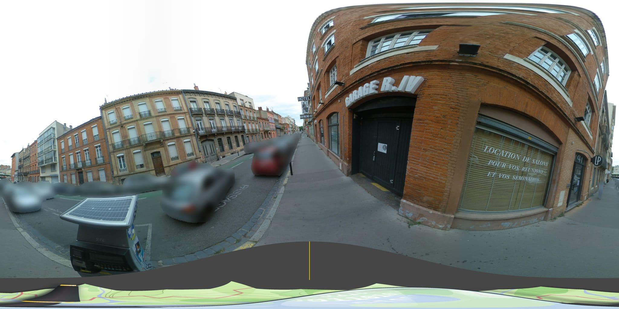 Street view near Grand Hôtel Raymond Iv, Toulouse — © tyndare (CC BY-SA · Mapillary)