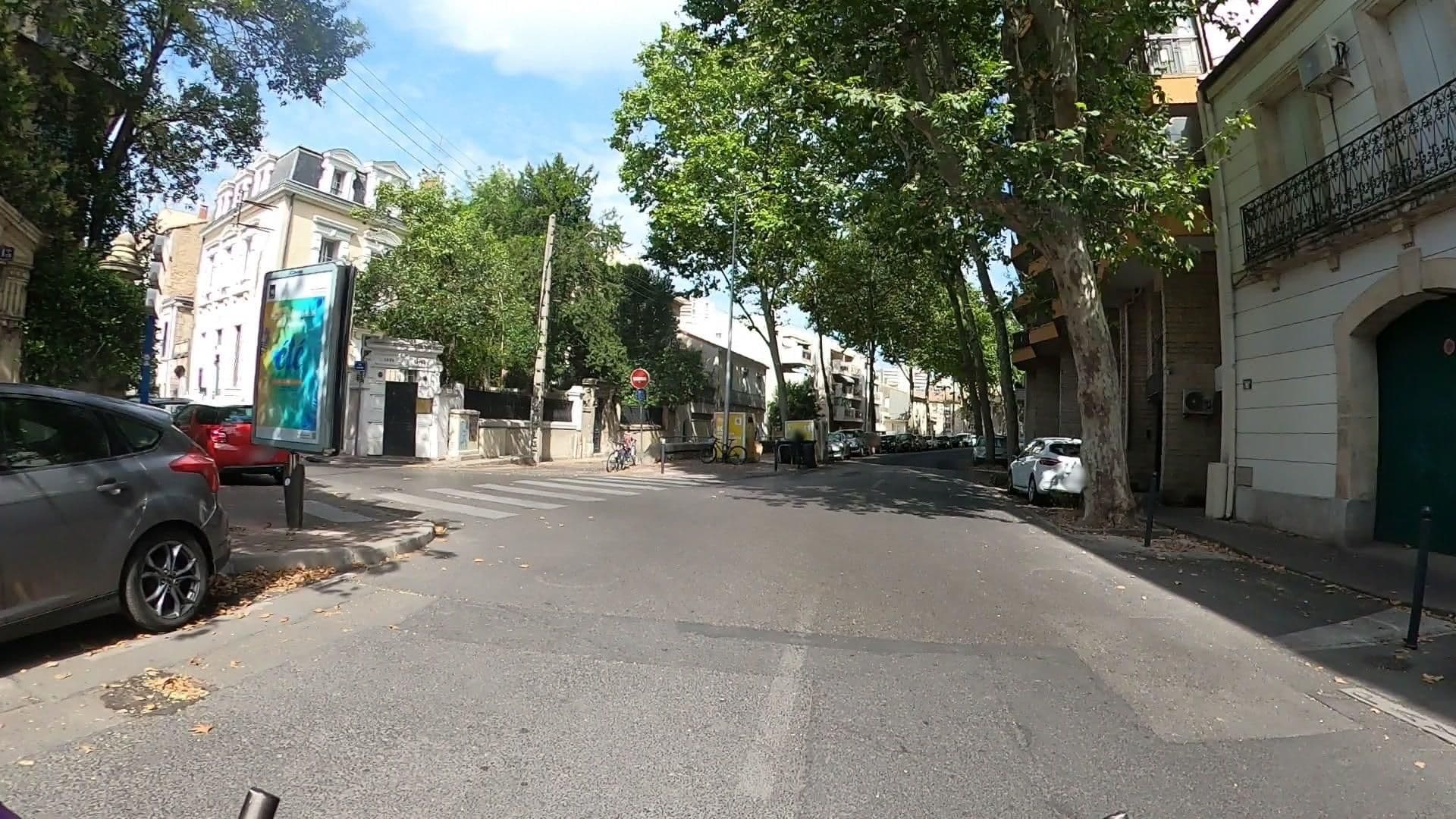 Street view near Abbeliss Polygone Hotel, Montpellier — © nicovargas (CC BY-SA · Mapillary)