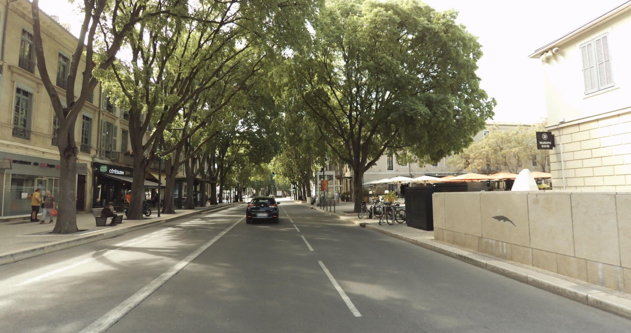 Street view near Royal Hotel Nimes, Nîmes — © sogefi (CC BY-SA · Mapillary)