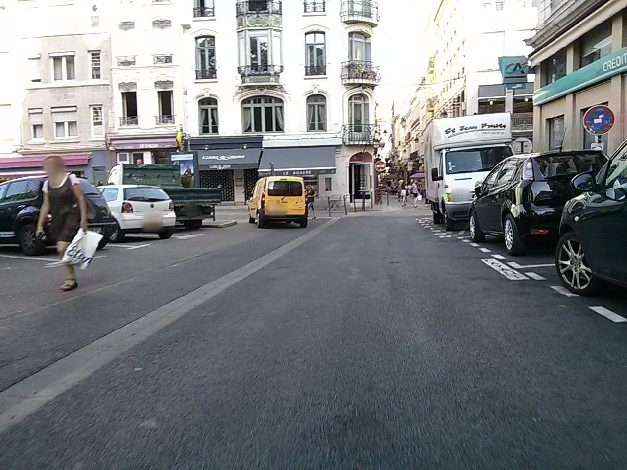 Street view near Hôtel Du Cheval Noir, Saint-Étienne — © remonet (CC BY-SA · Mapillary)