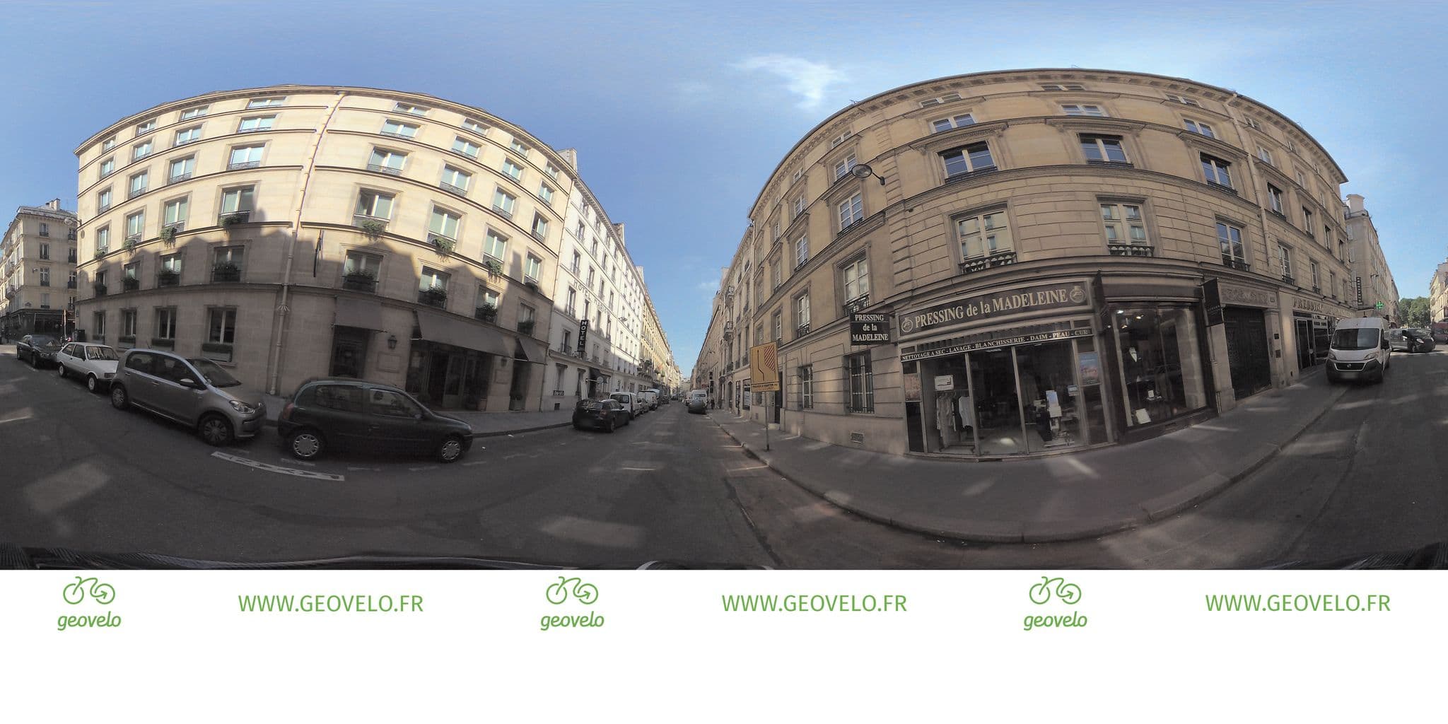 Street view near Hotel Amarante Beau Manoir, Paris 08 Élysée — © simon_geovelo (CC BY-SA · Mapillary)