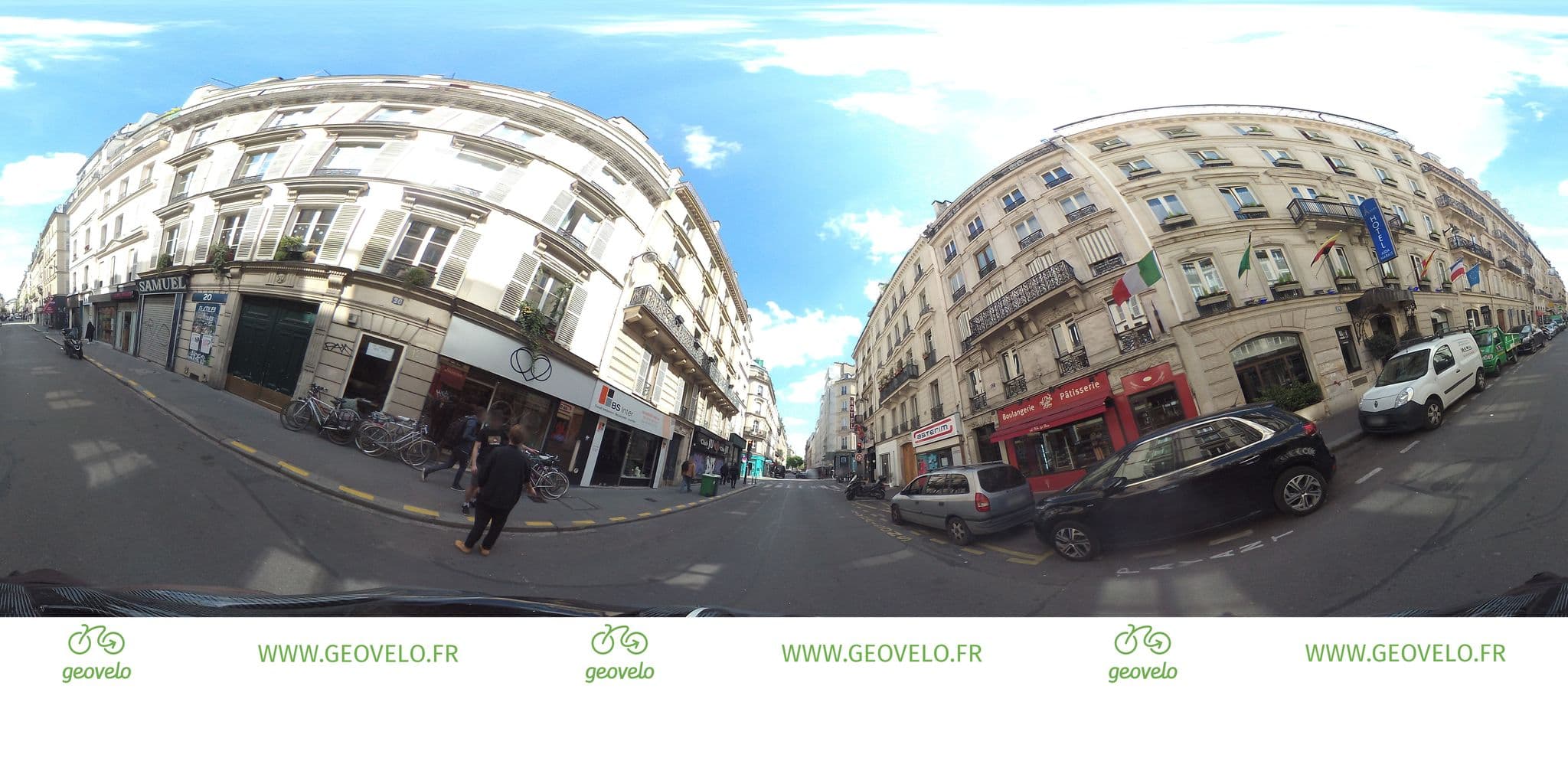 Street view near Best Western Aida Marais, Porte Saint-Martin — © simon_geovelo (CC BY-SA · Mapillary)