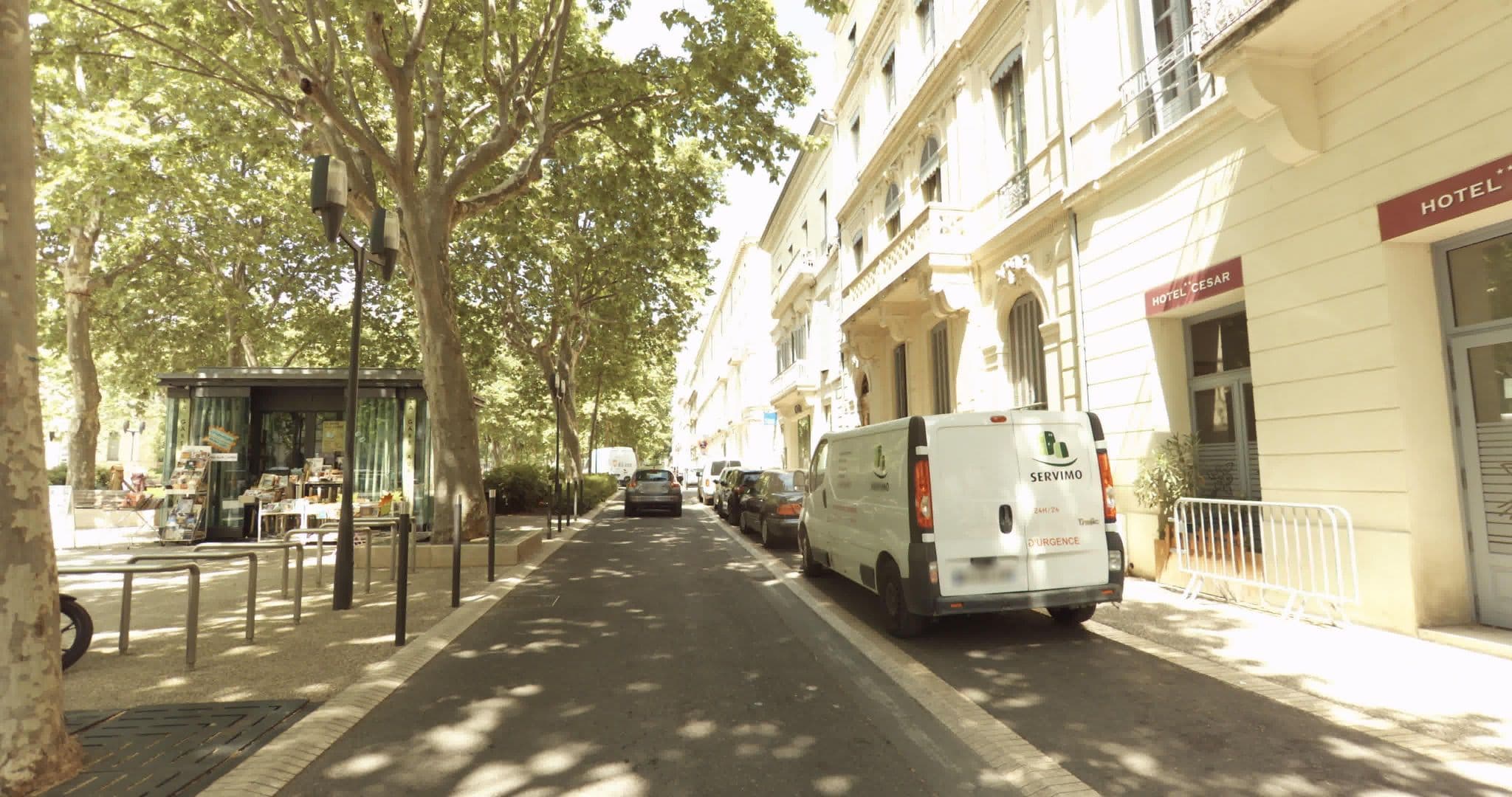 Street view near Hôtel Cesar, Nîmes — © sogefi (CC BY-SA · Mapillary)
