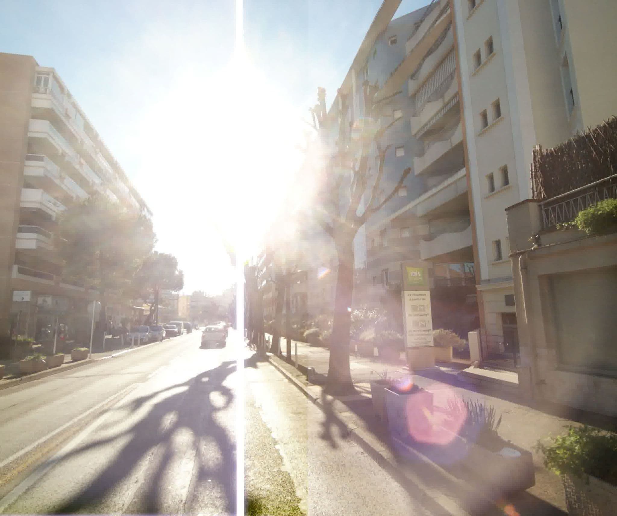 Street view near Ibis Styles, Juan-les-Pins — © sogefi (CC BY-SA · Mapillary)