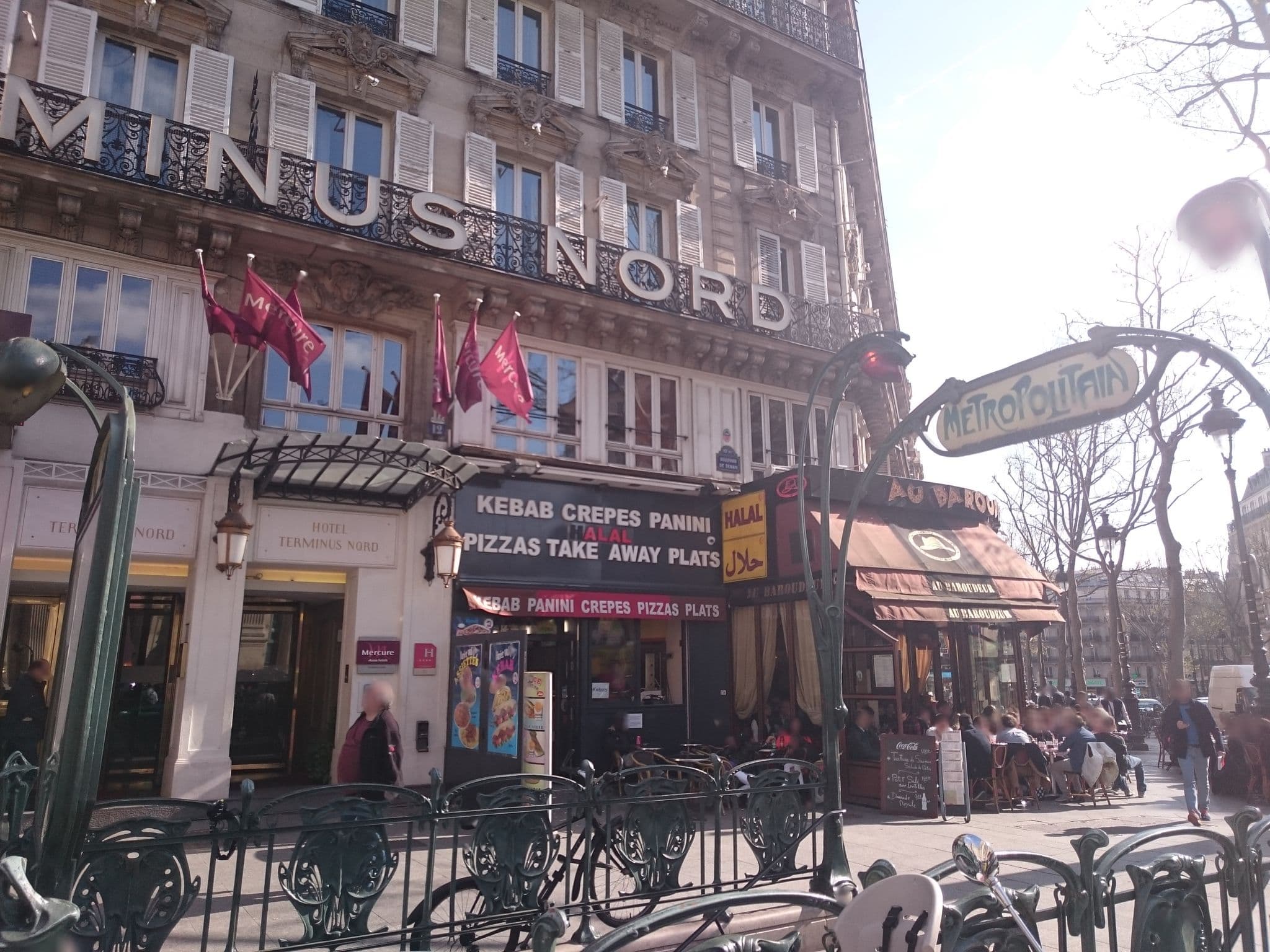 Street view near 25 Hours Hotel Terminus Nord, Saint-Vincent de Paul — © dhuyp (CC BY-SA · Mapillary)