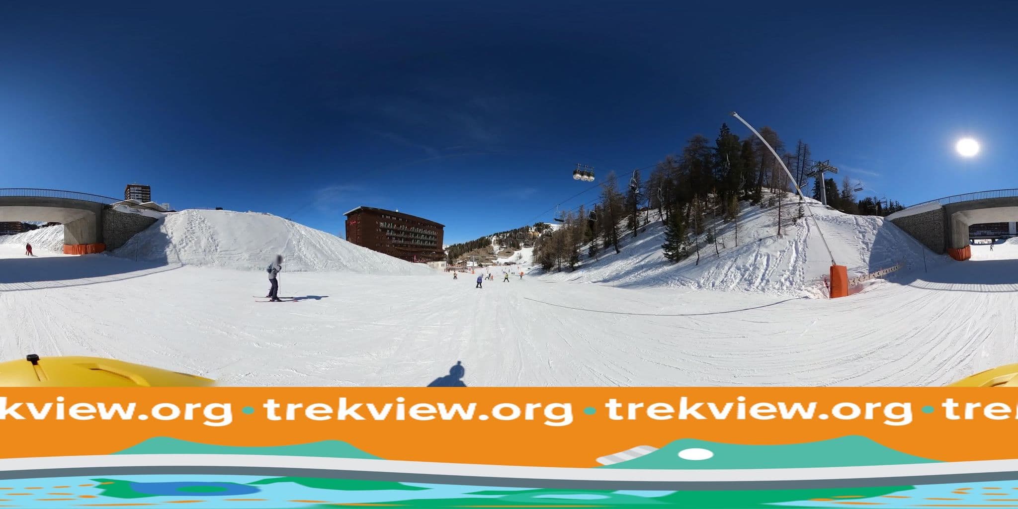 Street view near Madame Vacances Lodges Des Alpages, Belle-Plagne — © trekviewed (CC BY-SA · Mapillary)