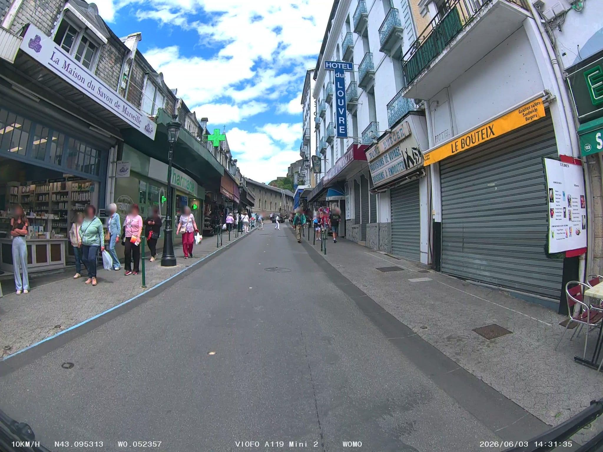 Street view near Hôtel Louvre et Vincenette, Lourdes