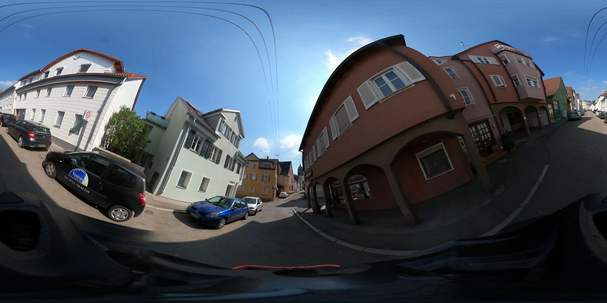 Street view near Arkaden Hotel Schaible, Stuttgart Feuerbach — © artemis (CC BY-SA · Mapillary)