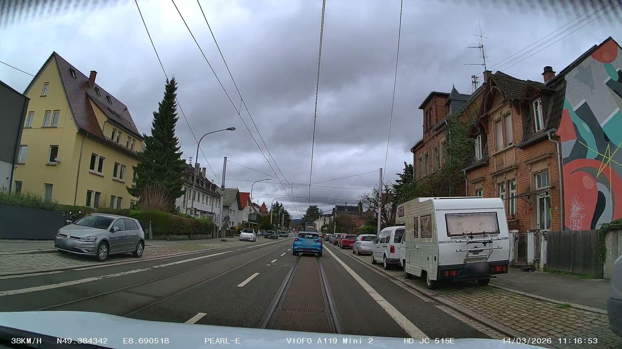 Street view near Holiday Inn GC, Heidelberg — © c0rnsnake (CC BY-SA · Mapillary)