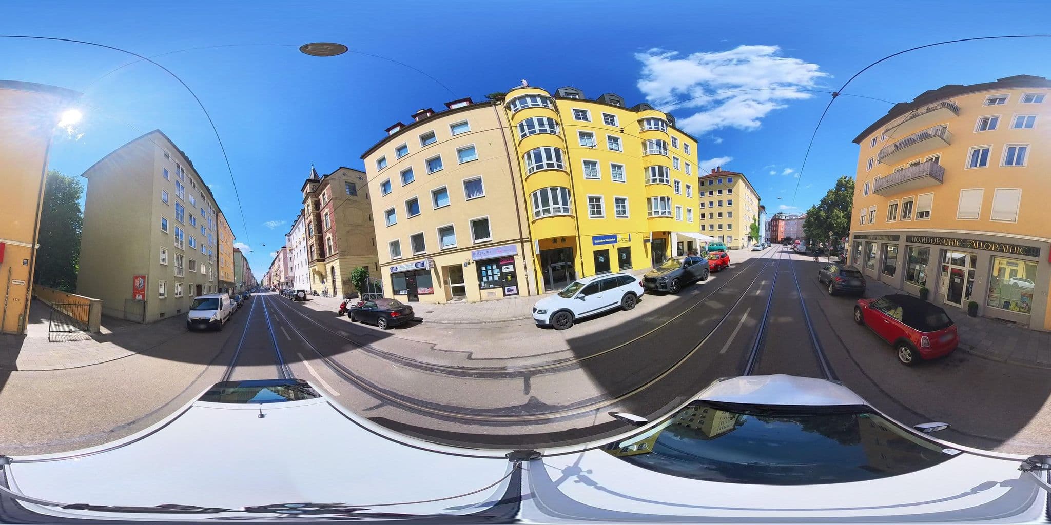 Street view near Pension Josefine, Munich — © osmplus_org (CC BY-SA · Mapillary)