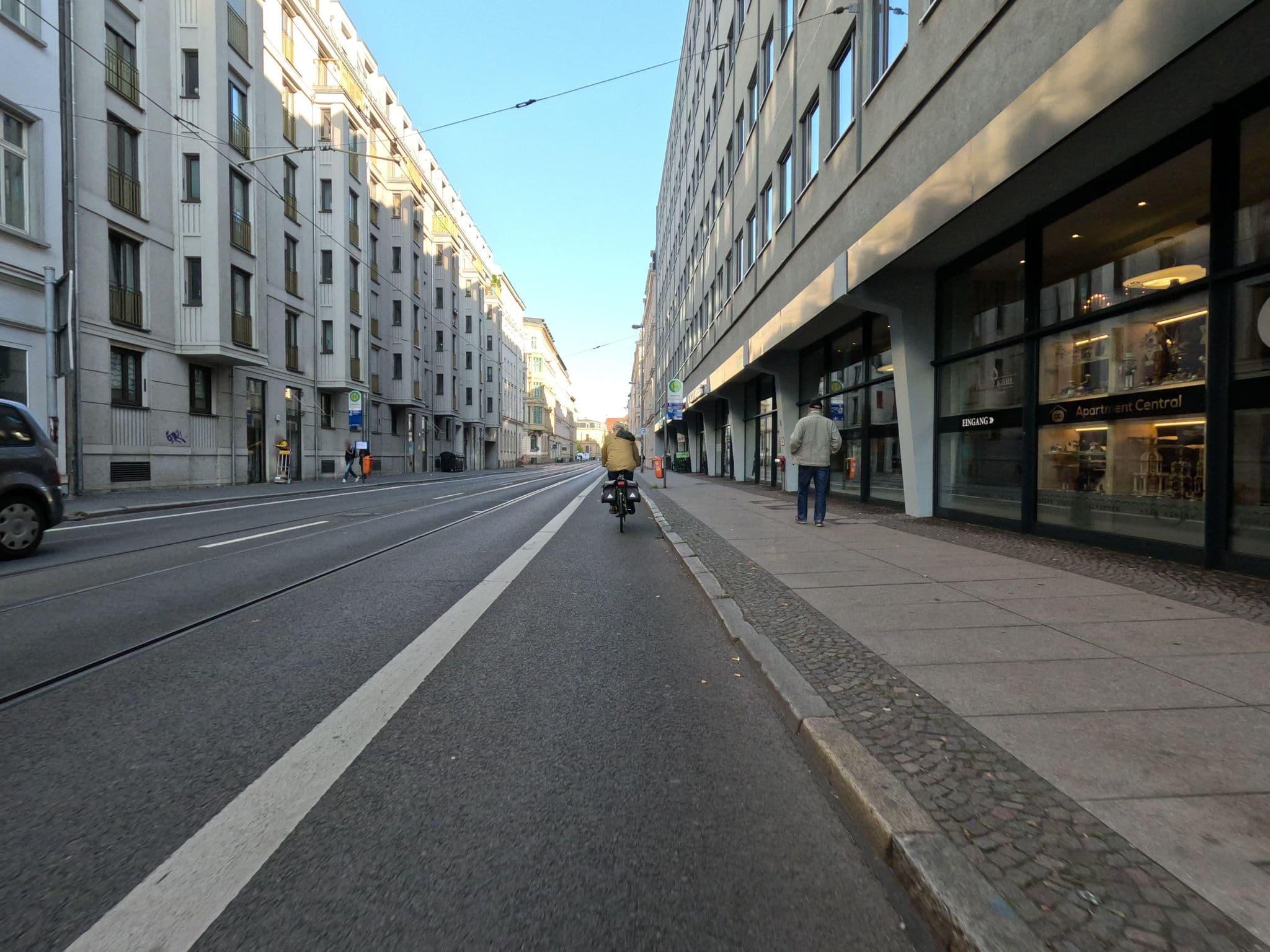 Street view near Apartment Central, Leipzig — © kopra (CC BY-SA · Mapillary)