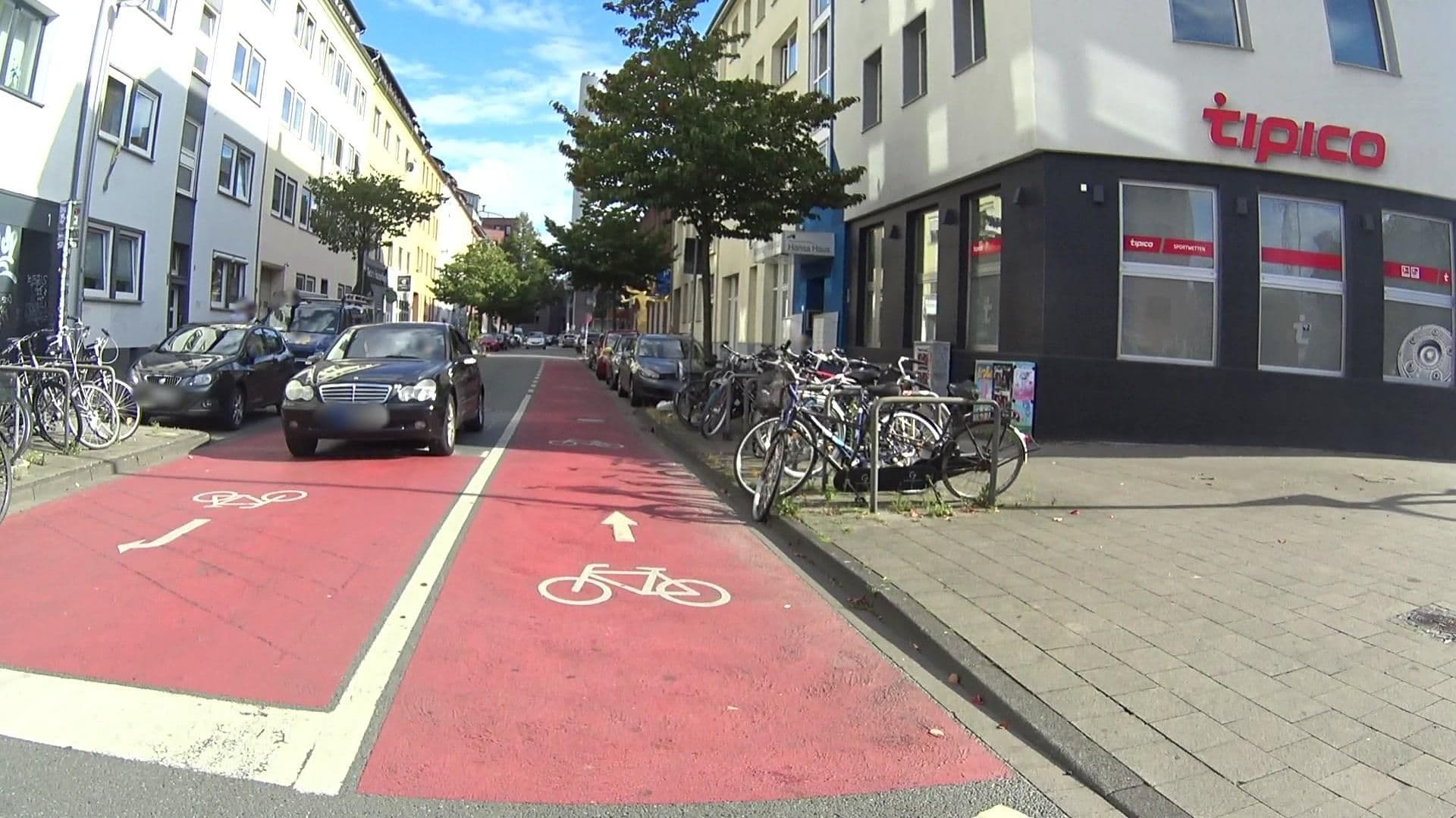 Street view near Hansa Haus, Münster — © Morina (CC BY-SA · Mapillary)