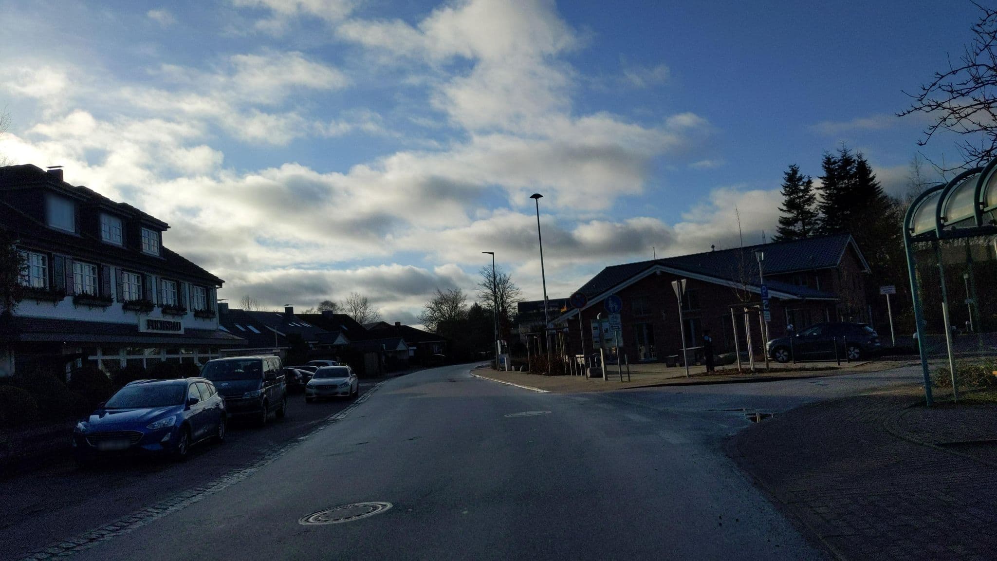 Street view near Landidyll Hotel & Restaurant Fuchsbau, Timmendorfer Strand — © rasmustravemnd (CC BY-SA · Mapillary)