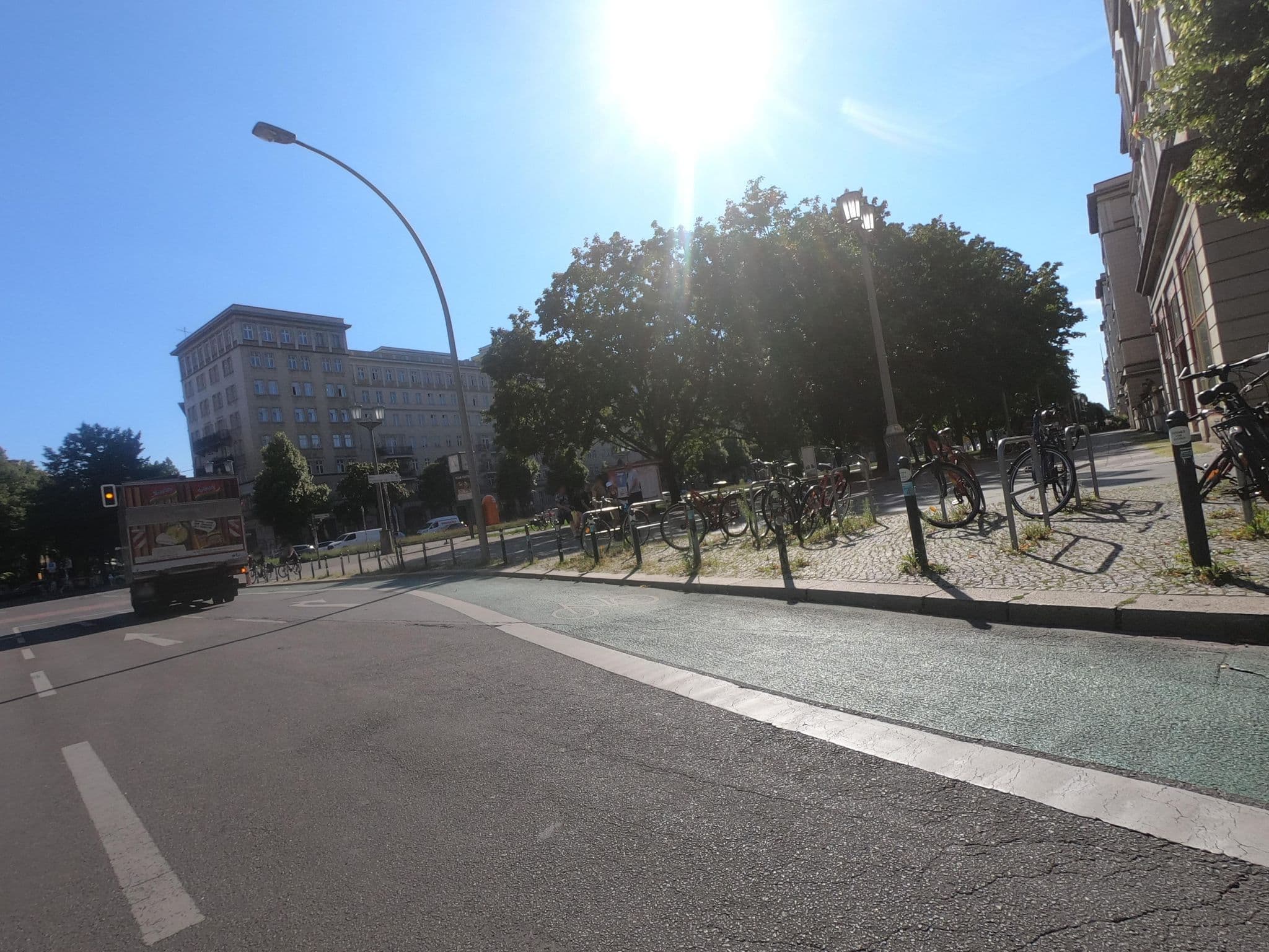 Street view near Hotel Pension Bolgerini Inn, Friedrichshain — © carlheinz (CC BY-SA · Mapillary)