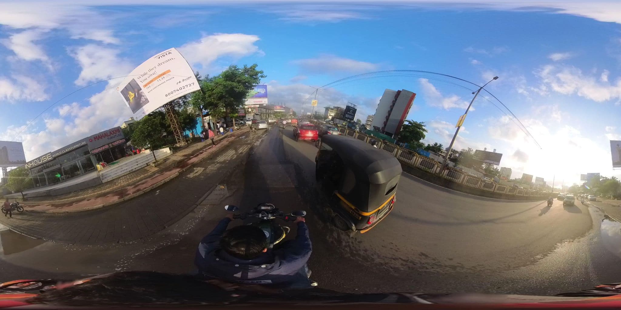 Street view near Ginger Hotel Wakad Pune, Hinjawadi — © skysign (CC BY-SA · Mapillary)