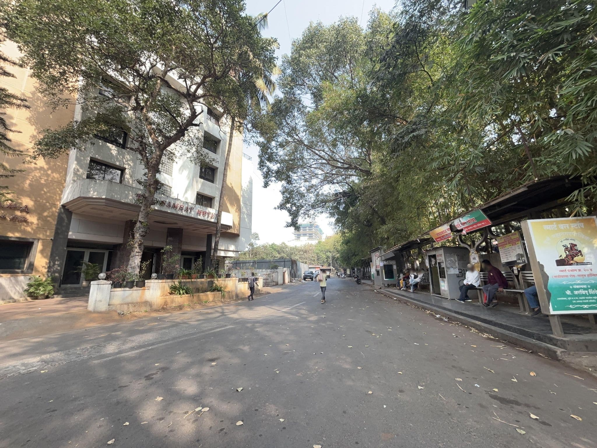 Street view near Samrudh Lodge, Pune — © Mrunmayee (CC BY-SA · Mapillary)