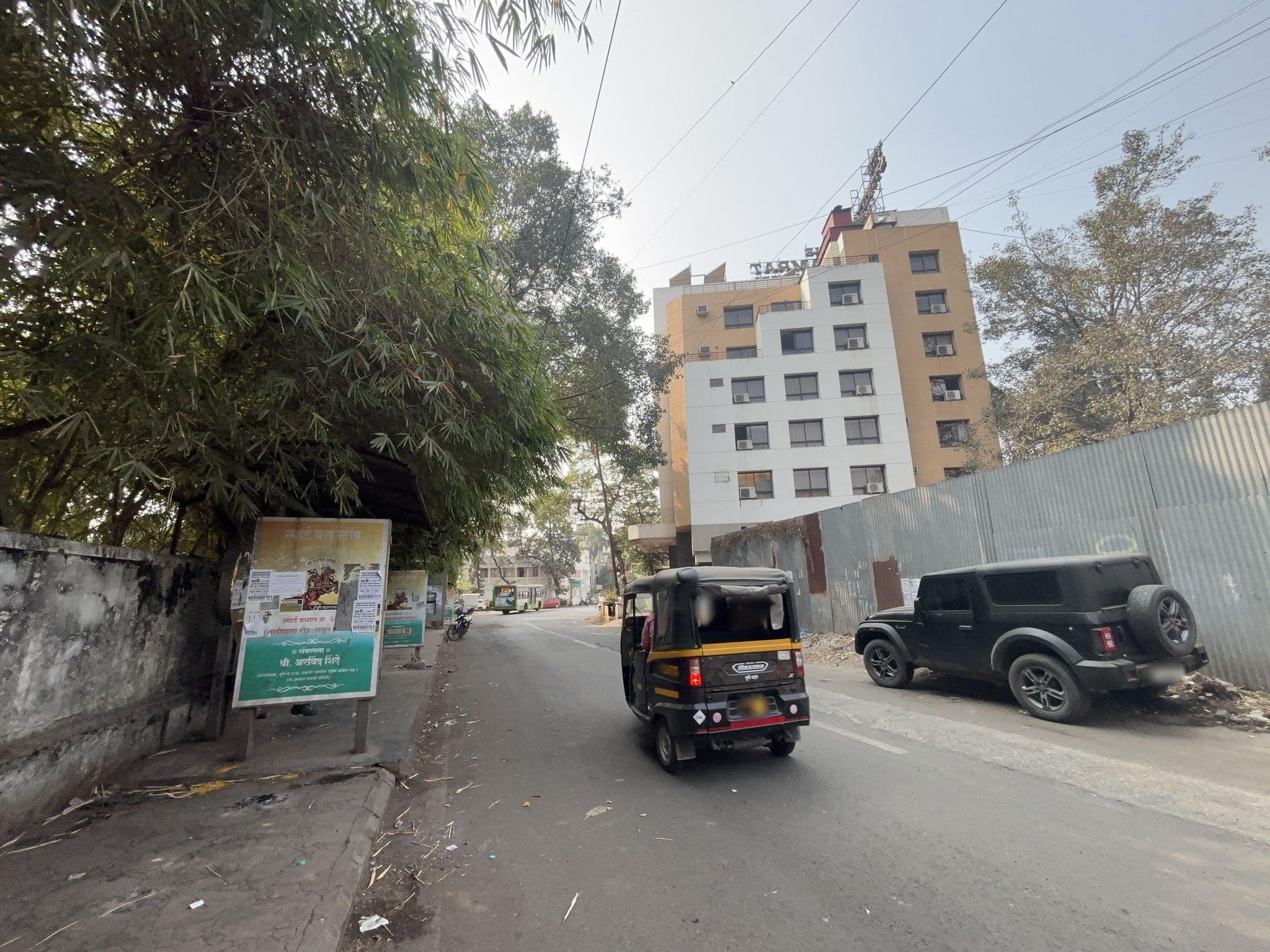 Street view near Hotel Satkar, Pune — © Mrunmayee (CC BY-SA · Mapillary)