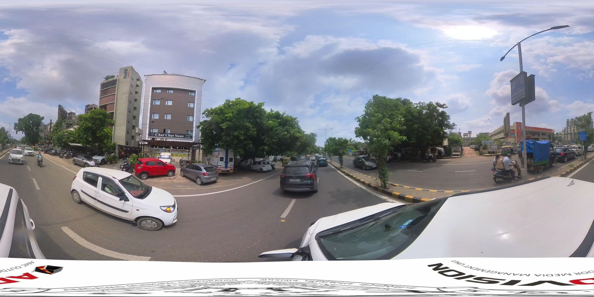 Street view near Hotel Krios, Ahmedabad — © skysign (CC BY-SA · Mapillary)