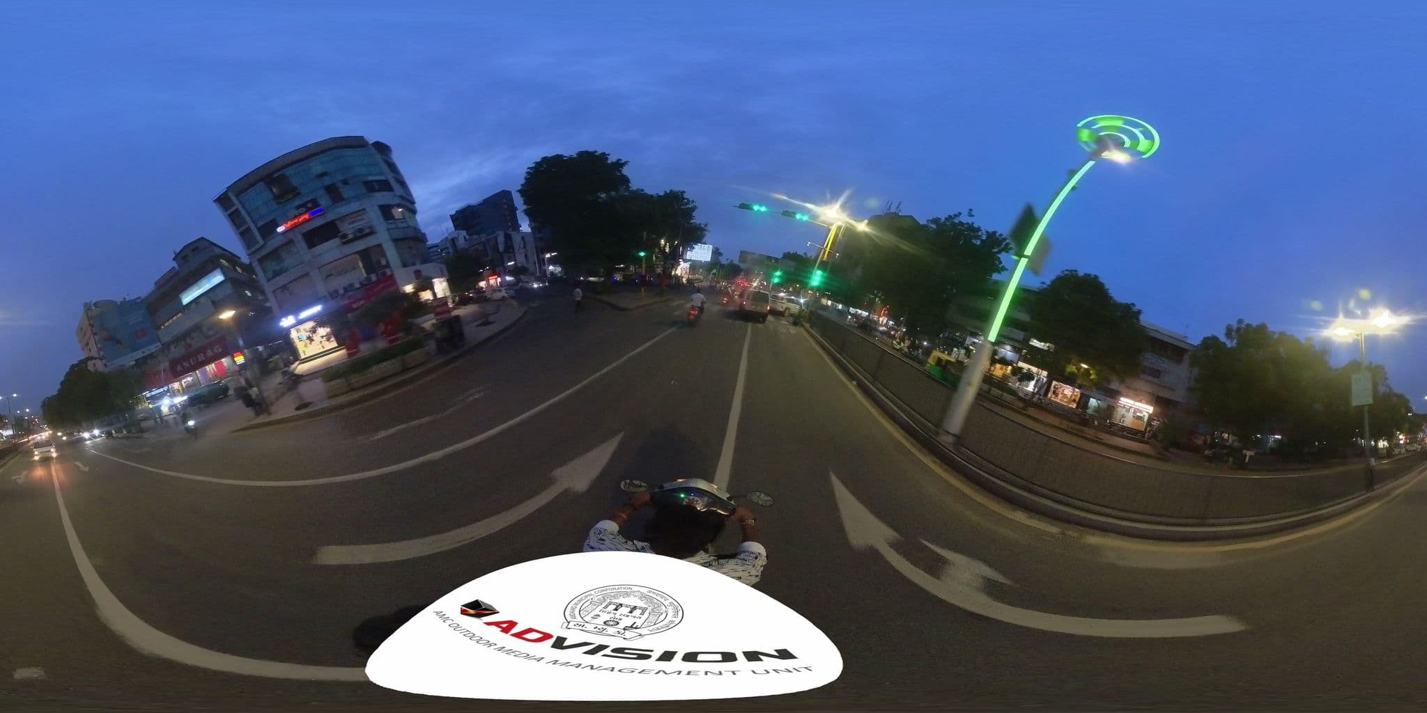 Street view near Swapna Srushti Water Park, Ahmedabad — © skysign (CC BY-SA · Mapillary)