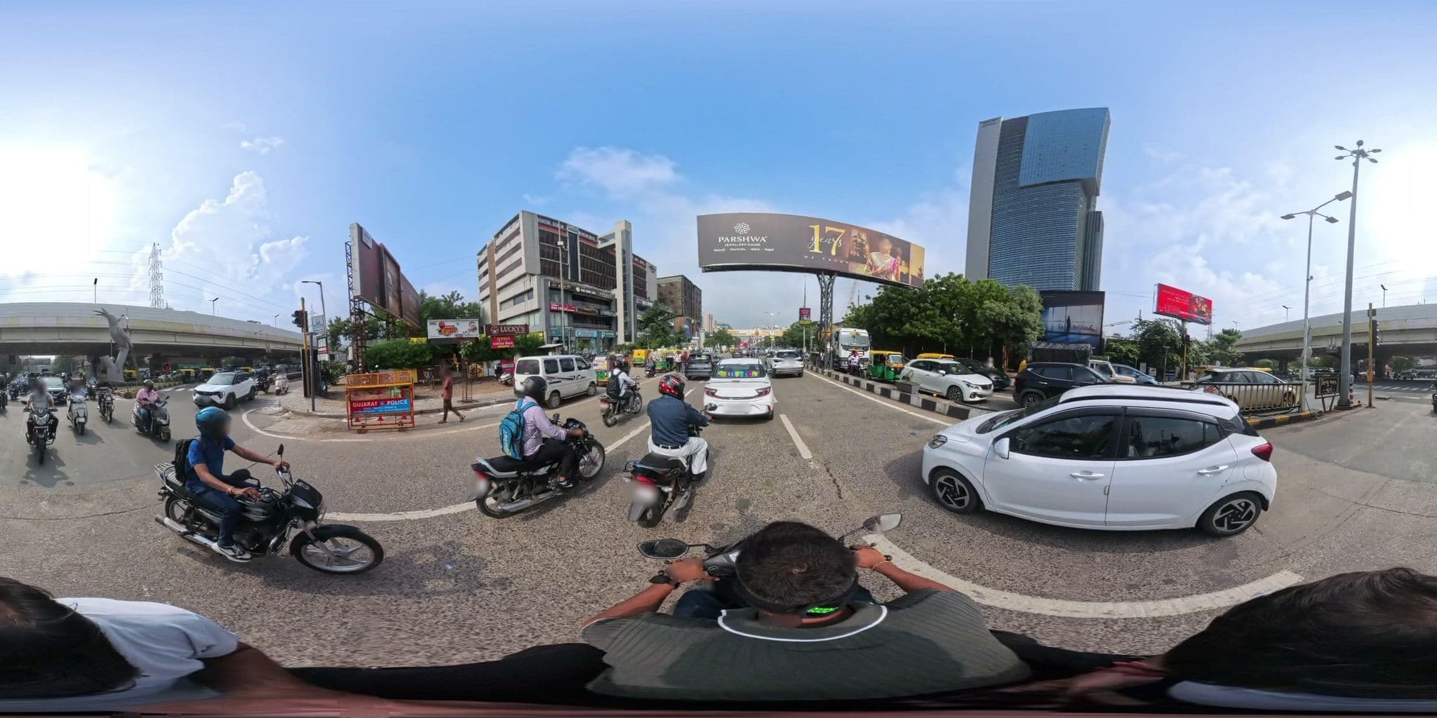 Street view near Hotel Grand Elegance, Bopal — © skysign (CC BY-SA · Mapillary)