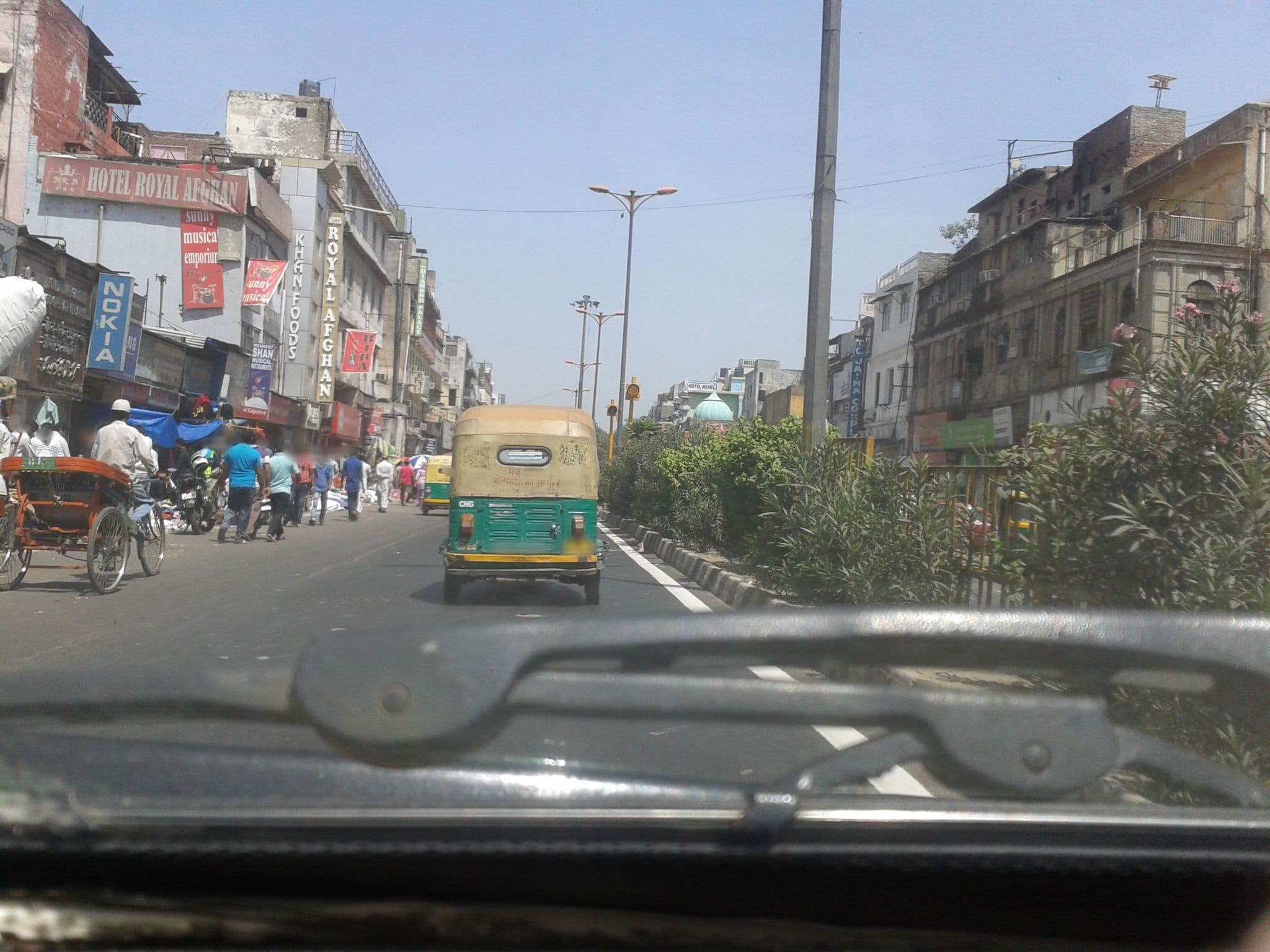 Street view near Mini Punjab, Delhi — © srividya (CC BY-SA · Mapillary)