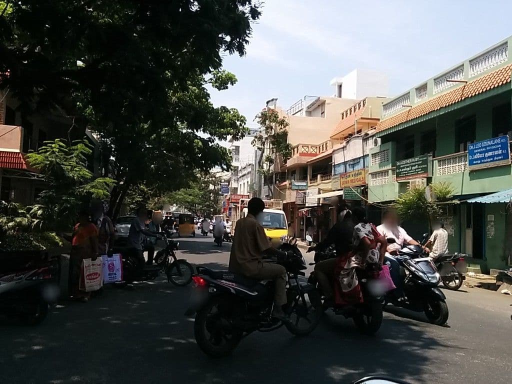 Street view near Golden Inn (The Boutique Hotel), Puducherry — © sashazykov (CC BY-SA · Mapillary)