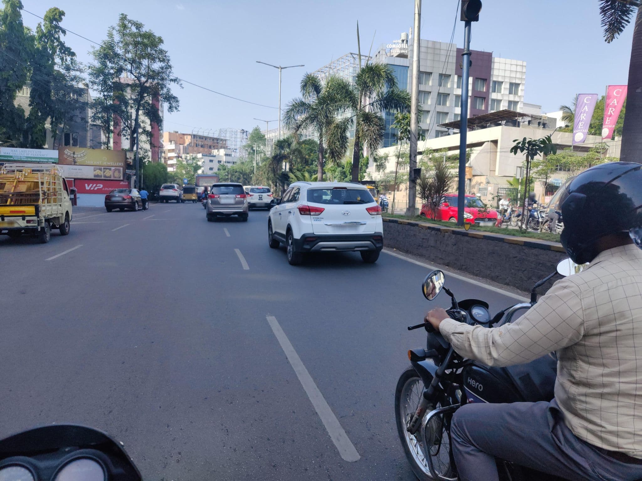 Street view near Shine Inn, Hyderabad — © maheesh28 (CC BY-SA · Mapillary)