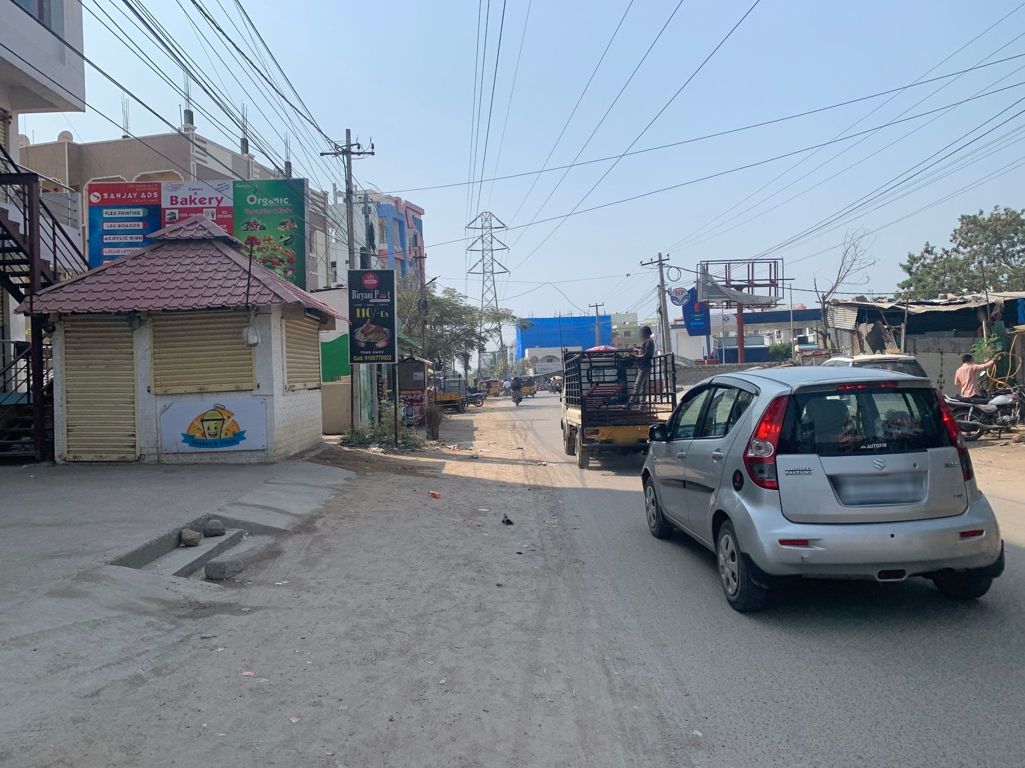 Street view near Delhi Durbar Restaurant, Kukatpally — © bsridhar444 (CC BY-SA · Mapillary)