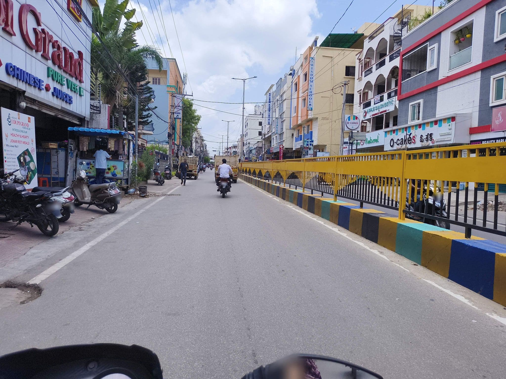 Street view near Udipi Grand, Kukatpally — © Anjani123 (CC BY-SA · Mapillary)