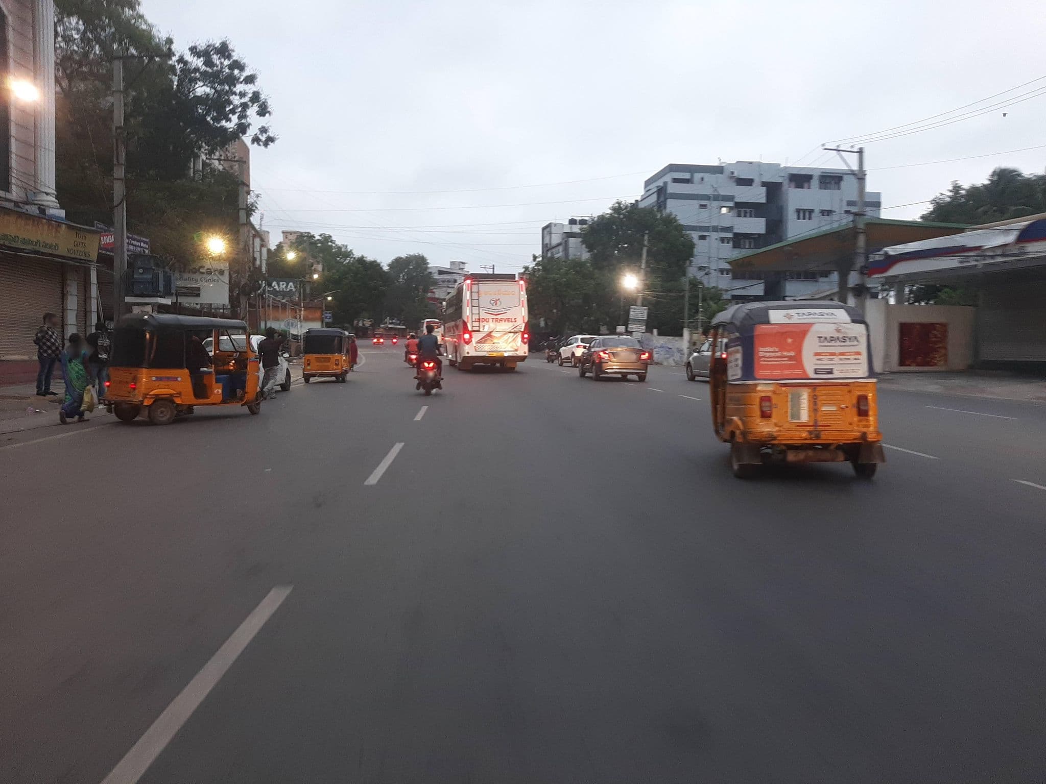 Street view near Shree Venkateshwara Hotel, Hyderabad — © Mohammedazeem799 (CC BY-SA · Mapillary)