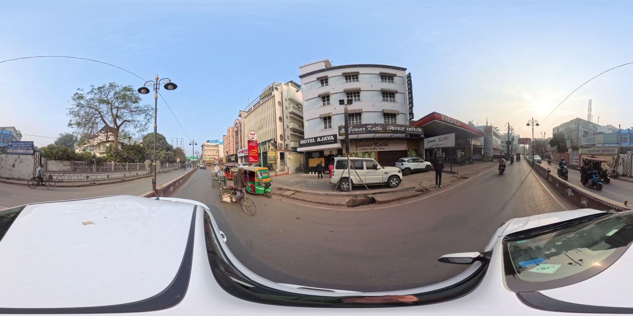 Street view near Hotel Ajaya, Varanasi — © skysign (CC BY-SA · Mapillary)