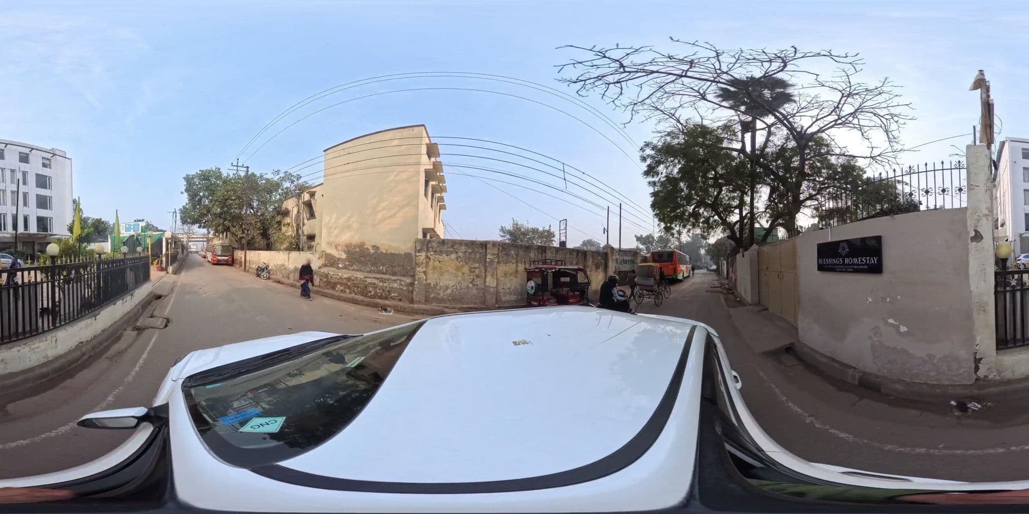 Street view near Hotel Aditya Inn, Varanasi — © skysign (CC BY-SA · Mapillary)