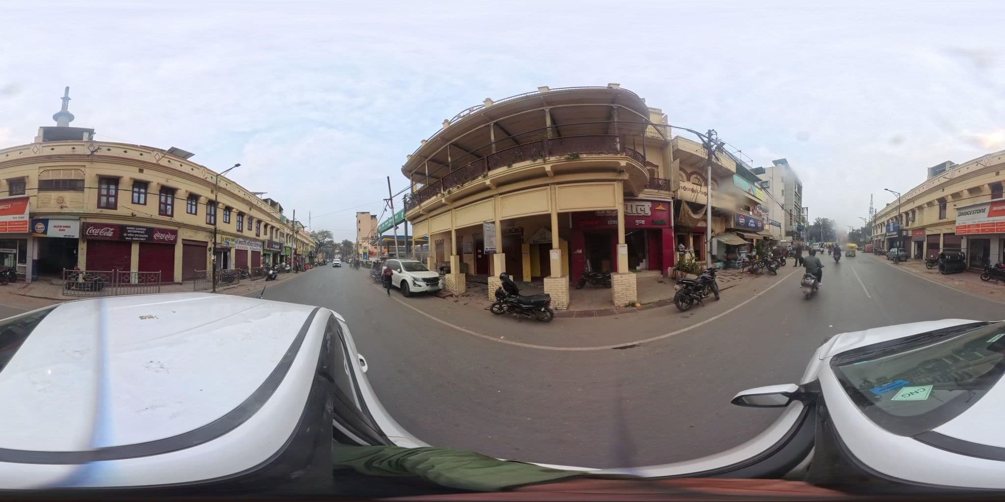 Street view near Hotel Satvik International, Varanasi — © skysign (CC BY-SA · Mapillary)