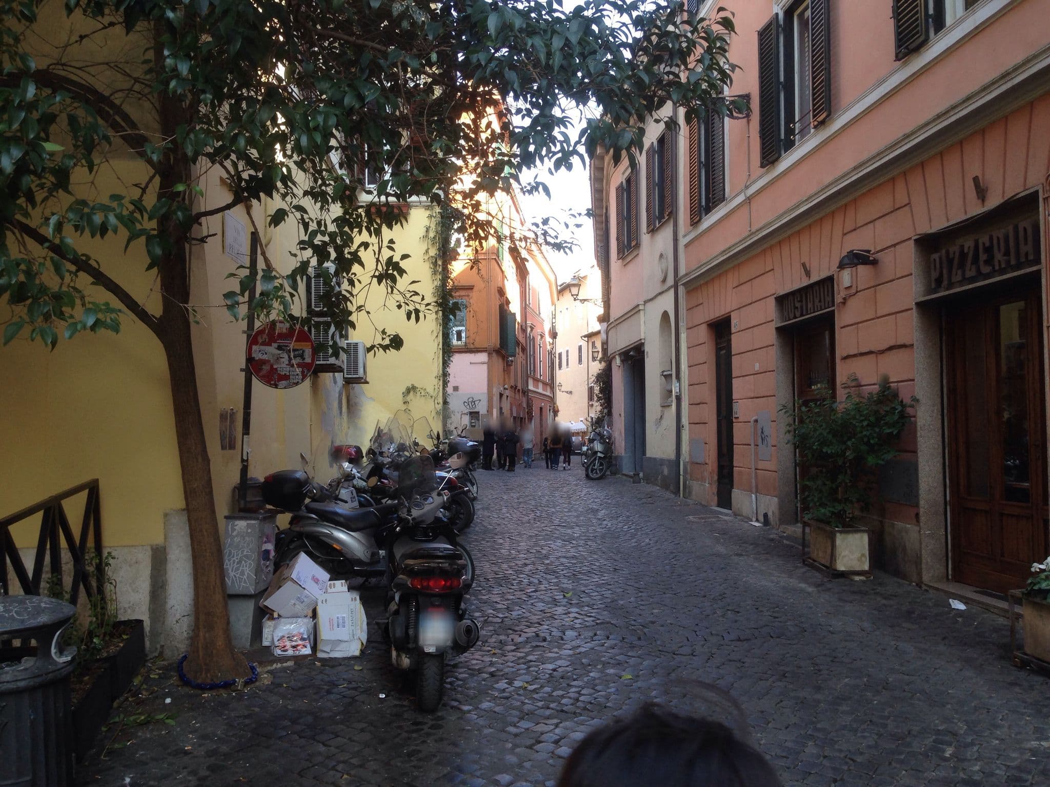 Street view near AirBnB at Vicolo dè Cinque, 3, Regola — © mike (CC BY-SA · Mapillary)