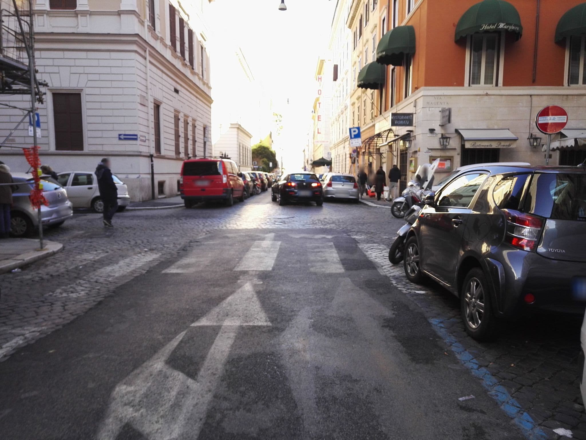 Street view near Corot Hotel Rome, Castro Pretorio — © marcuscalabresus (CC BY-SA · Mapillary)