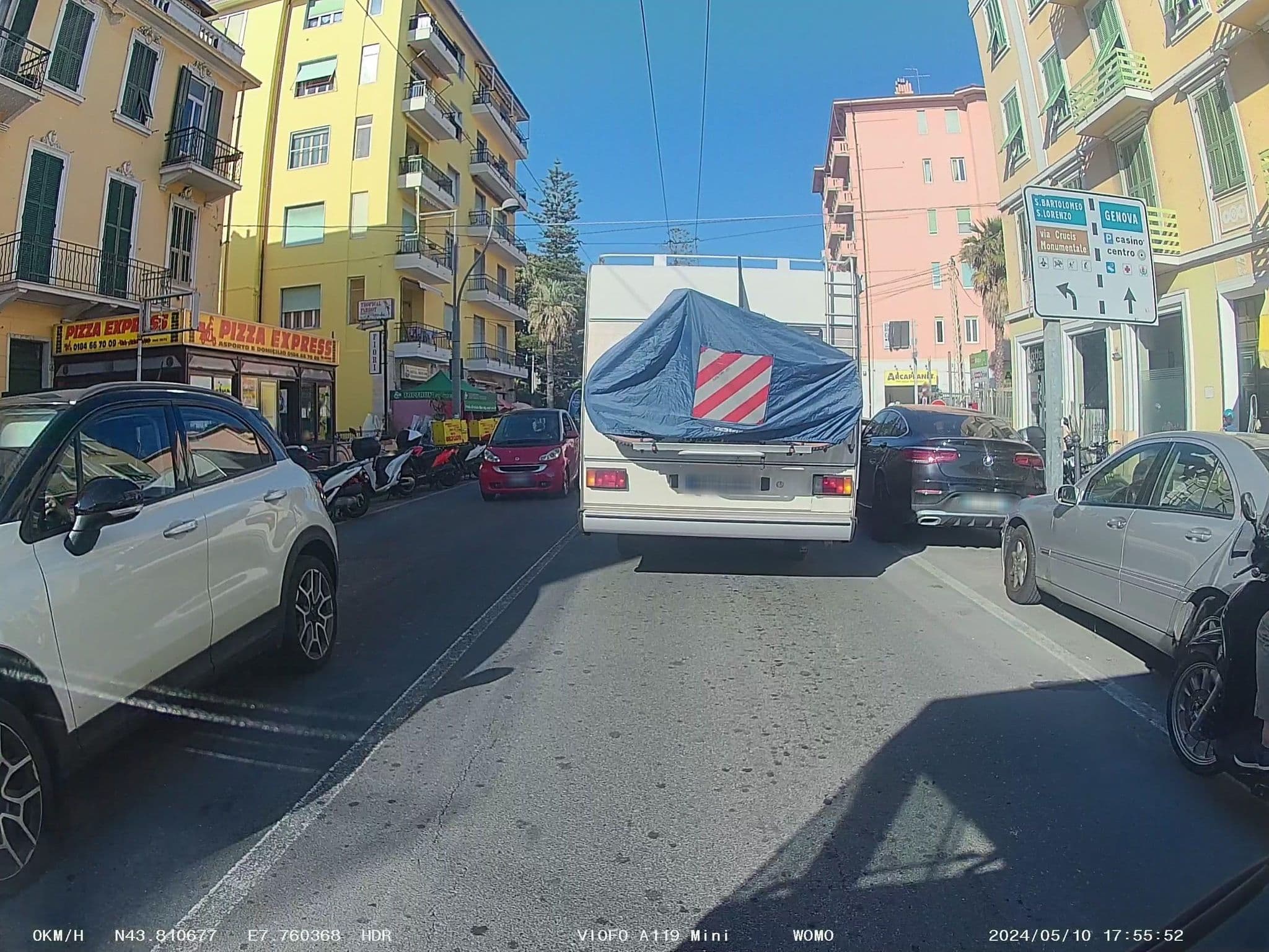 Street view near Albergo Mariluce, Sanremo — © soulcover (CC BY-SA · Mapillary)