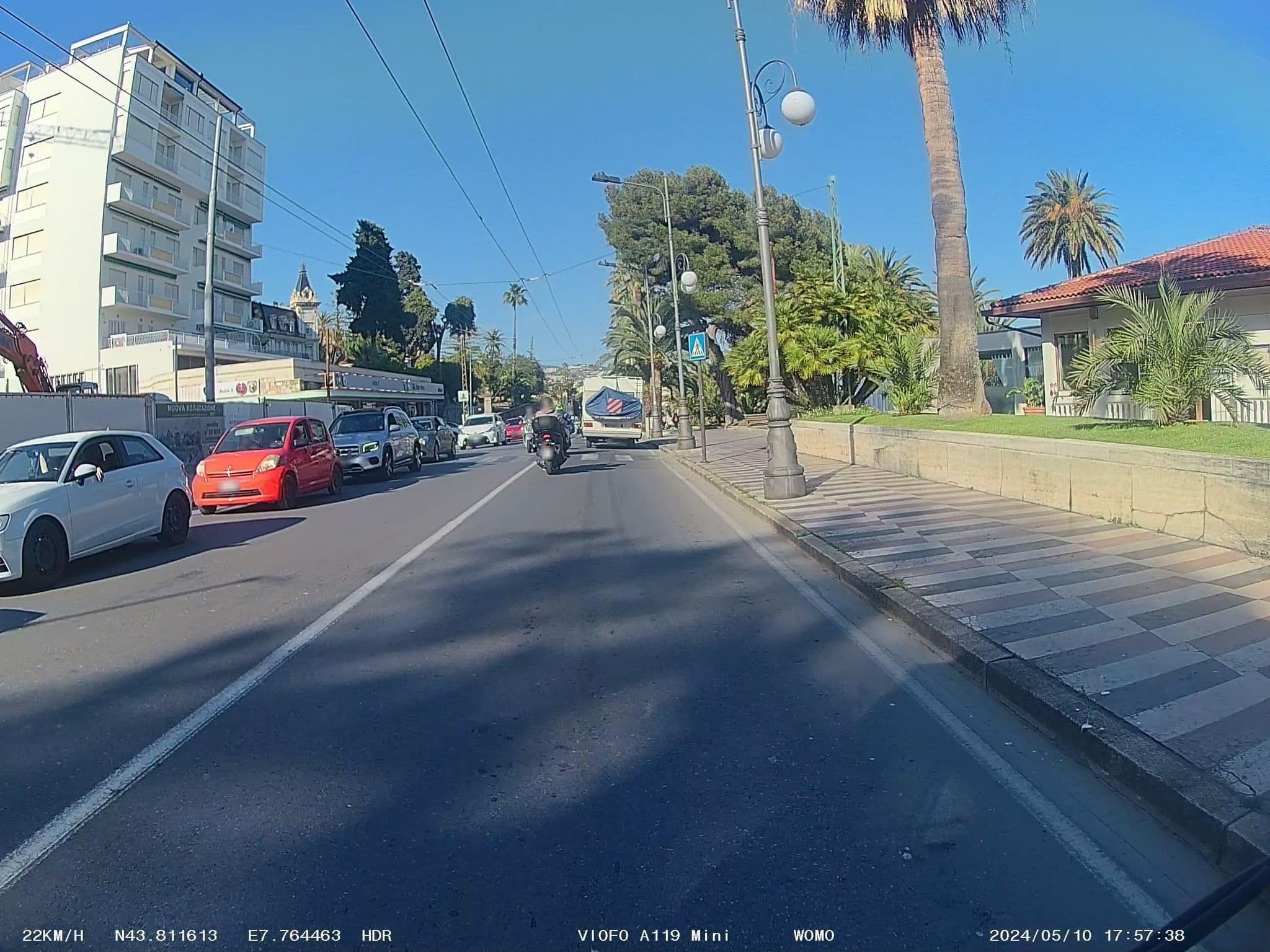 Street view near Hotel Cola Maria, Sanremo — © soulcover (CC BY-SA · Mapillary)