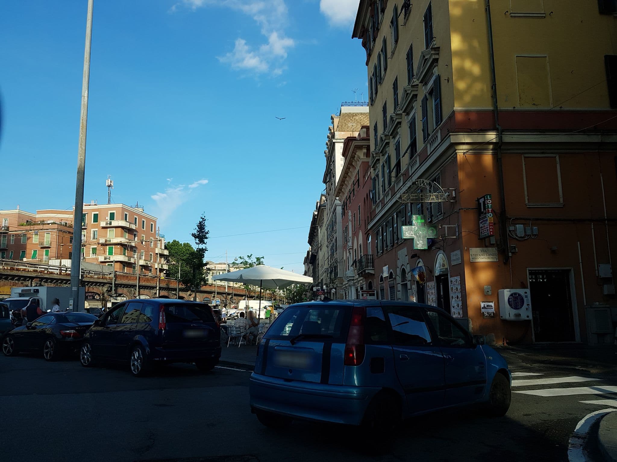 Street view near Hotel New Primavera, Genoa — © ale_zena_it (CC BY-SA · Mapillary)